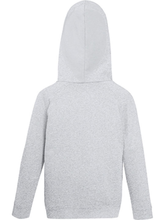 Fruit of the Loom Kids Fleece Sweatshirt with Hood and Pocket Gray