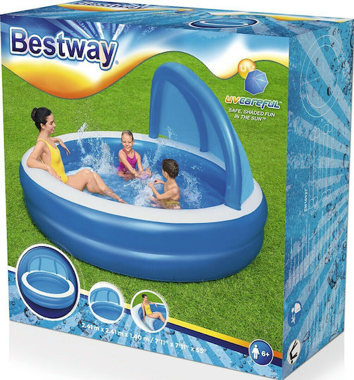 Bestway Στρογγυλή Πισίνα 850lt Φουσκωτή 241x140εκ. Γαλάζια