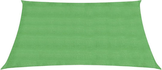 vidaXL Square Shade Sail Green With Hoop 4x4m 160gr/m² made of HDPE 160gr/m²