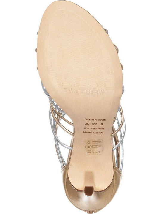 Leder Sandalen Gold