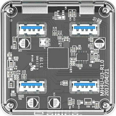 Orico Βάση Φόρτισης με 4 Θύρες USB-A σε Γκρι χρώμα (MH4U-U3-03-CR-BP)