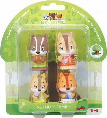 Les Klorofil Miniature Toy Οικογένεια Nutnut for 1.5+ Years