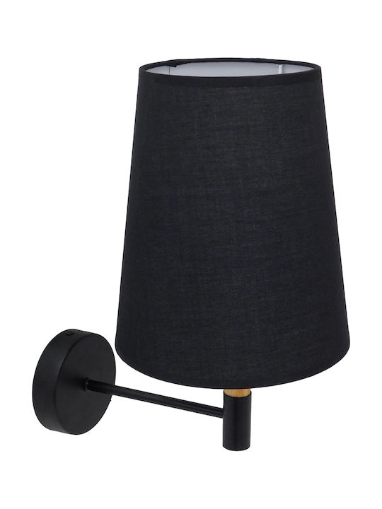 GloboStar Lydford Klassische Wandleuchte mit Lampenbirnensockel E27 Schwarz 28x36cm