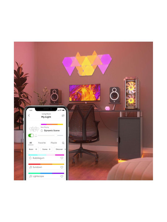 Nanoleaf Shapes Triangles Decorative Lamp Hexagon Multicolour 4pcs
