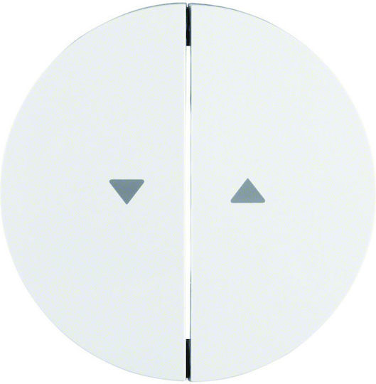 Hager R.1/R.3 Roller Shutter Front Plate Switch White Διακόπτη/Μπουτόν Ρολών 16252089