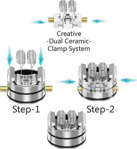 Thunderhead Tauren Max Electronic Cigarette Vaporizer RDA 25mm Silver