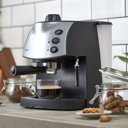 Muhler Mașină de Espresso 850W Presiune 15bar Neagră MCM-1587