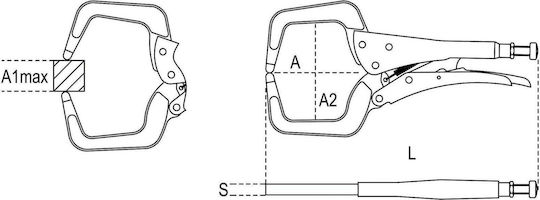Beta 1062GM Πένσα Γκριπ με Ρυθμιζόμενες Σιαγόνες Μήκους 170mm