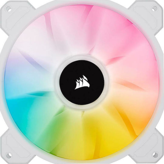 Corsair iCUE SP140 Elite Performance Case Fan (1200rpm / 68.1cfm) με ARGB Φωτισμό και Σύνδεση 4-Pin PWM 2τμχ Λευκό