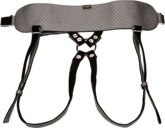 Calexotics The Royal UltraSoft Set Crotchless Strap On with Probe Harness με Dildo 19cm και Δόνηση σε Μαύρο Χρώμα