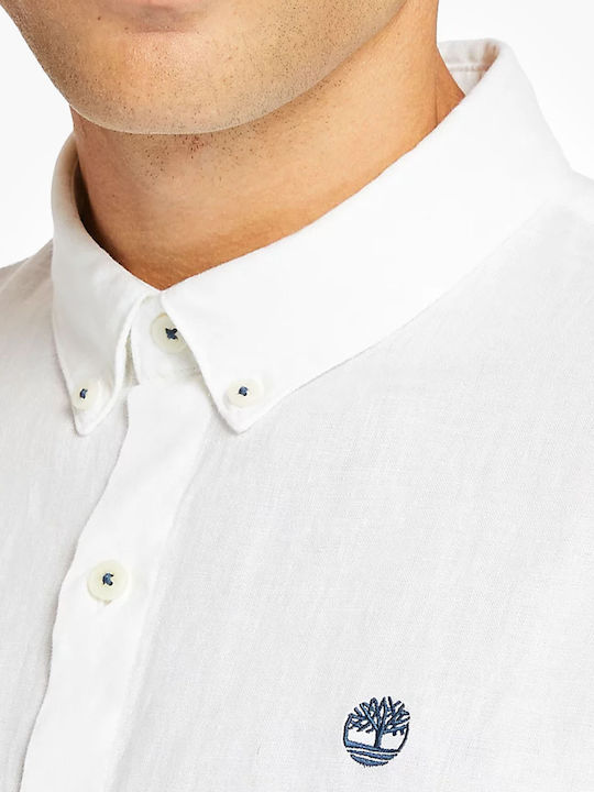 Mill Long-sleeved Linen Shirt White