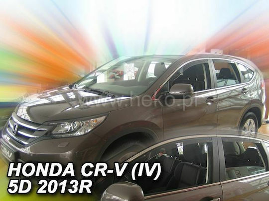 Heko Satz Windabweiser Vordere und Hintere Dark Fime für Honda DE-V 4Stück