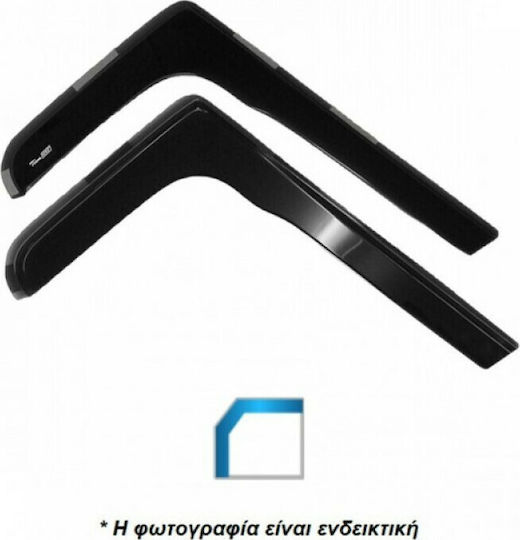 Heko Set of Windbreakers Front Car Dark Fime for Ford Transit Connect 2pcs