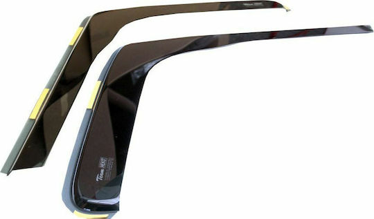 Heko Set of Windbreakers Front Car Dark Fime for Ford Transit Connect 2pcs