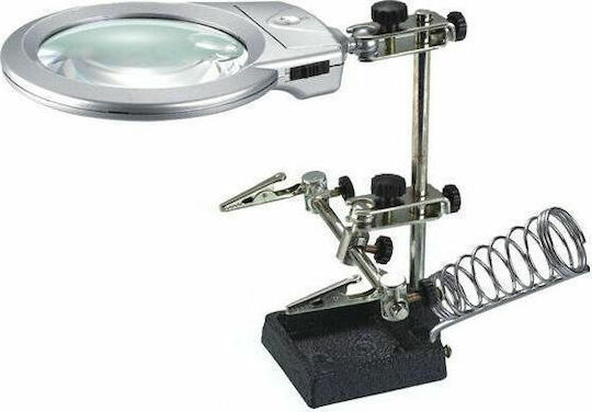 MG-16129A Power Tool Stand mit Vergrößerungs-Taschenlampe, Led-Beleuchtung und Krokodilplattenhalterung Lötkolben