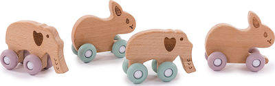 Bo Jungle Push Along Elephant on Wheels made of Wood for 6++ Months