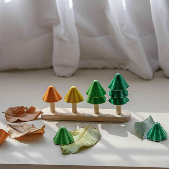Plan Toys Παιχνίδι Στοίβαξης Δεντράκια Ταξινόμησης από Ξύλο για 18+ Μηνών