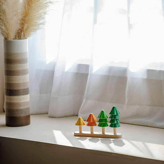Plan Toys Παιχνίδι Στοίβαξης Δεντράκια Ταξινόμησης από Ξύλο για 18+ Μηνών