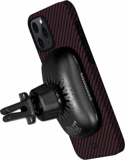 Pitaka MagCase Aramid Kevlar Back Cover Πλαστικό 0.65mm Black / Red Twill (iPhone 12 Pro Max)