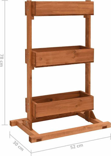 vidaXL Pflanzenständer Holz Braun 52cmx30cmx78cmcm.
