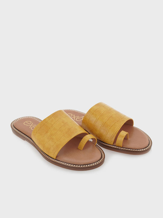 Exe Women's Flat Sandals in Yellow Color