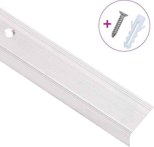 vidaXL Profil Aluminium für Treppen Profil Treppen Form C 15 Stk. Silber 100cm Aluminium 100x100x3cm 15Stück