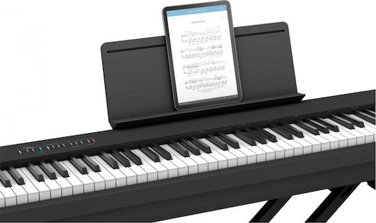 Roland Electric Stage Piano FP-30X Stand Set with 88 Weighted Keys Built-in Speakers and Connection with Headphones and Computer Black