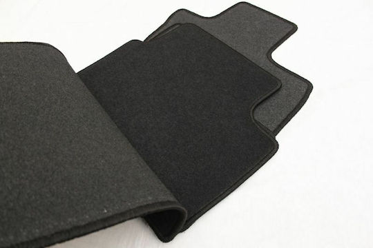 Petex Satz Vorder- und Hintermatten 4Stück aus Teppichboden für Nissan Qashqai 2014 Schwarz