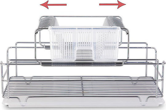 Tekno-Tel Στραγγιστήρι Νεροχύτη Μεταλλικό Ασημί 48x33x25cm Tekno-Tel Στραγγιστήρι Νεροχύτη Μεταλλικό Ασημί 48x33x25cm