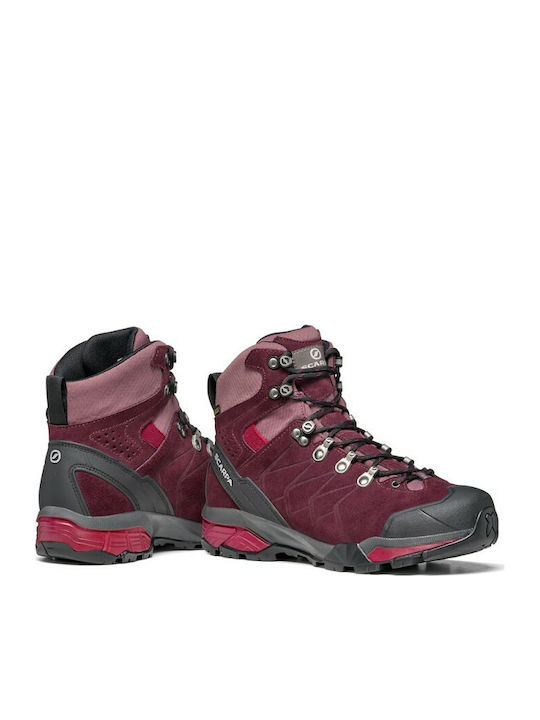 Scarpa ZG Trek GTX Γυναικεία Ορειβατικά Μποτάκια Αδιάβροχα με Μεμβράνη Gore-Tex Κόκκινα