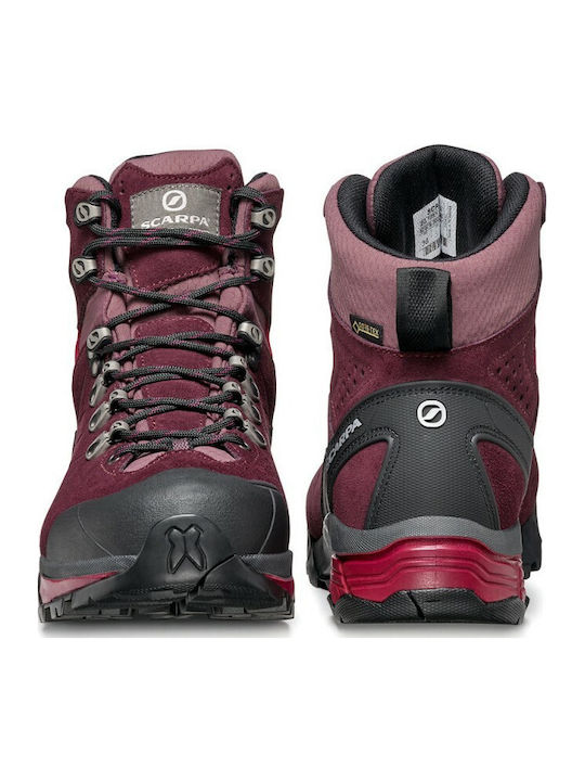 Scarpa ZG Trek GTX Γυναικεία Ορειβατικά Μποτάκια Αδιάβροχα με Μεμβράνη Gore-Tex Κόκκινα