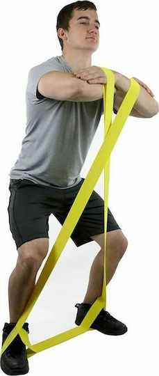 Cando Multi-Grip Ελαστικός Ιμάντας Γυμναστικής Πολύ Μαλακός Κίτρινος 1.8m