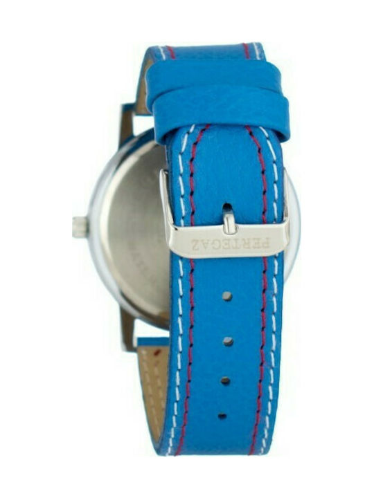 Pertegaz Watch Battery with Blue Leather Strap