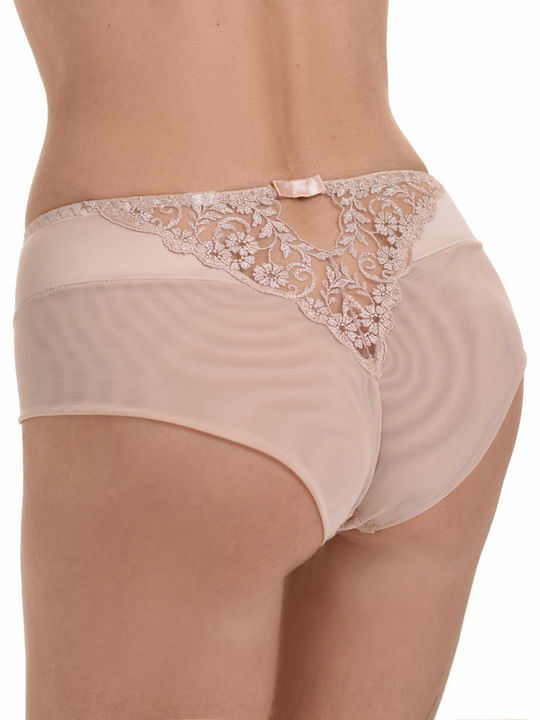 Miss Rosy Women's Slip with Lace Pink