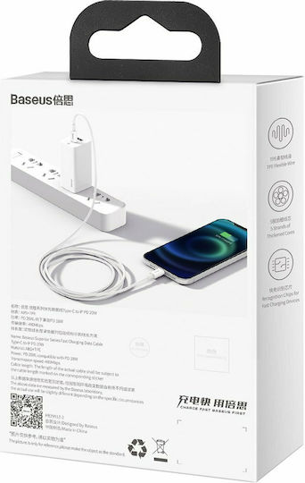 Baseus Superior USB-C to Lightning Cable 20W White 1m (CATLYS-A02)