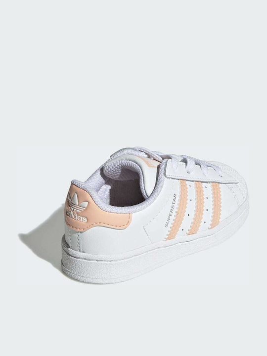 Adidas Παιδικά Sneakers Superstar Cloud White / Haze Coral / Cloud White
