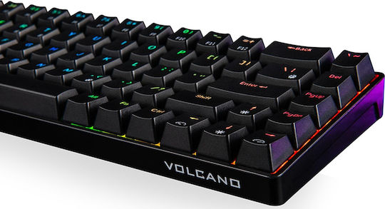 Modecom Volcano Lanparty RGB BT Wireless Gaming Mechanical Keyboard 65% with Gateron Yellow Switches and RGB Lighting (English US)