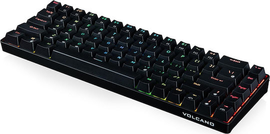 Modecom Volcano Lanparty RGB BT Wireless Gaming Mechanical Keyboard 65% with Gateron Yellow Switches and RGB Lighting (English US)