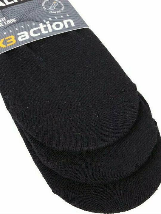 Walk Men's Solid Color Socks Black 3Pack