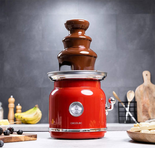 Cecotec Fun Chocolicious Συντριβάνι Σοκολάτας με 3 Επίπεδα 500gr Κόκκινο