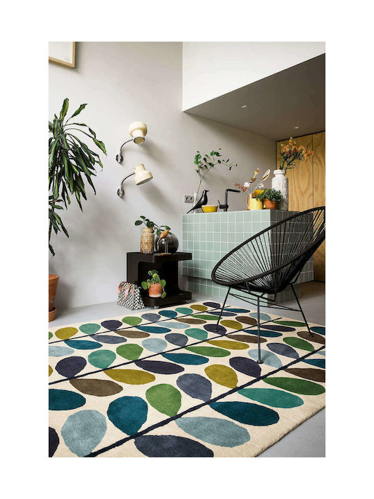 Orla Kiely Stem Kingfisher Handgefertigt Teppich Rechteckig Wolle Multi 059507160230