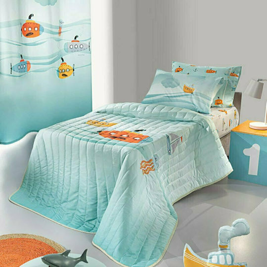 Saint Clair Kinderdecke Einzel Sub Hellblau 160x220cm