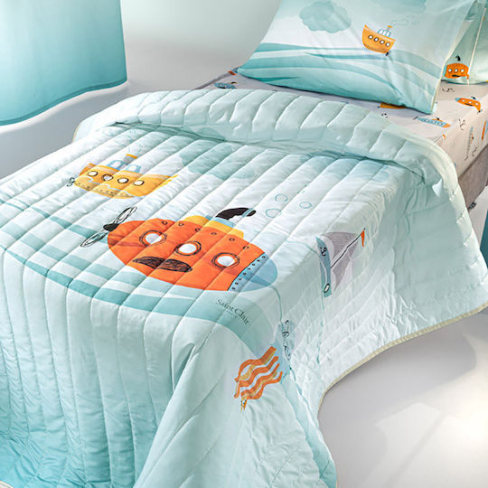 Saint Clair Kinderdecke Einzel Sub Hellblau 160x220cm