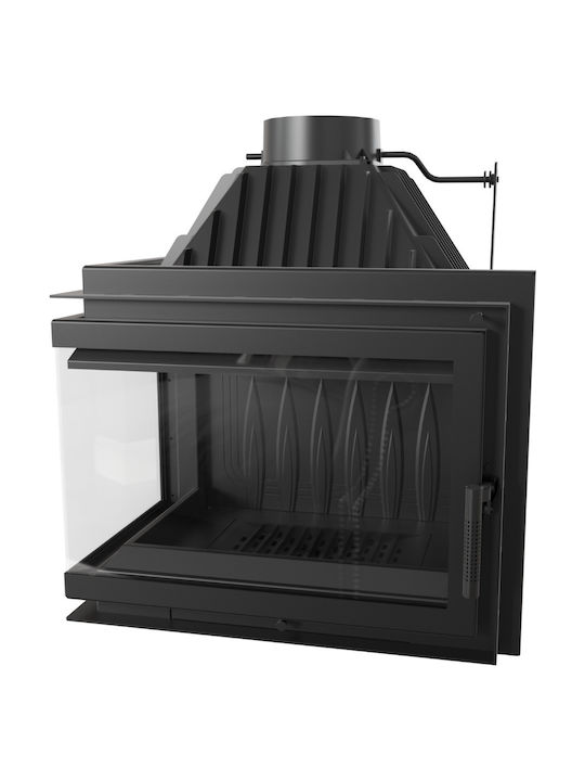 Kratki Simple Z S L BS Ενεργειακό Τζάκι Κασέτα Ξύλου 16kW Αριστερή Γωνία με Ανοιγόμενη Πόρτα