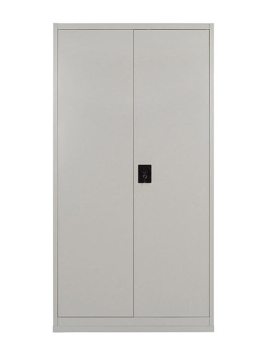 Doppelflügeliger Metallischer Außenschrank mit Verriegelungsfunktion mit Trennwand & 3 Regale 70x40x171cm
