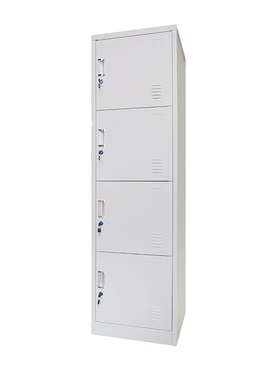 Locker Metal with 4 Cabinets Without Legs 50x45x180cm