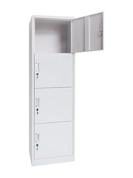 Locker Metal with 4 Cabinets Without Legs 50x45x180cm