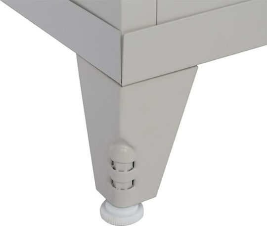 Zweiflügeliger Schrank Metallisch Verzinkt mit 4 Regale 90x54x191cm