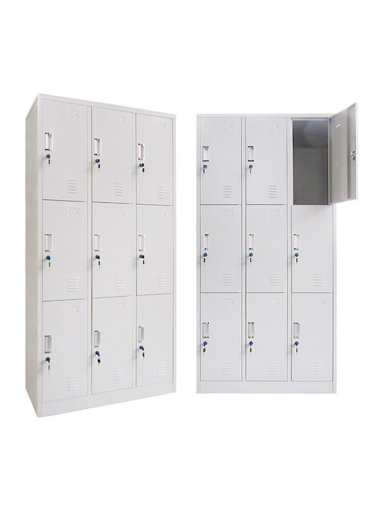 Locker Metal with 6 Cabinets Without Legs 90x45x185cm