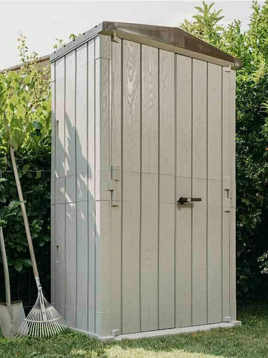 Kunststoff Gartenhäuser High Storer Plus Taupe M1.3xB0.75xH2.18m